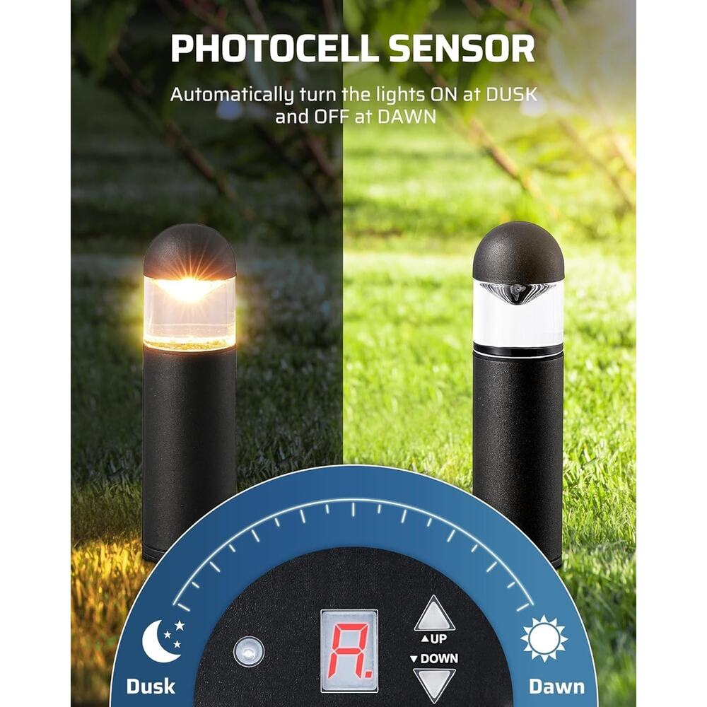 DEWENWILS 300W Low Voltage Landscape Lighting Transformer, 120V to 12/15V AC, - Picture 2 of 7